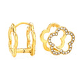 FLOWER Earring /Huggies Doubleside