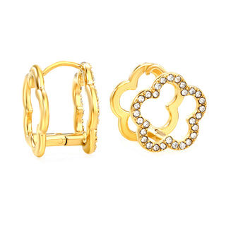 FLOWER Earring /Huggies Doubleside