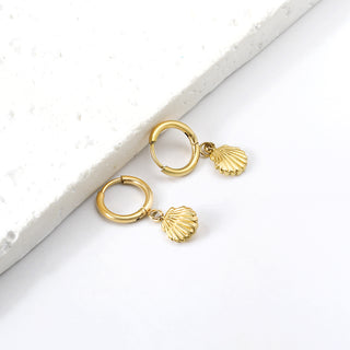 SHELL Earring /Huggies Charm