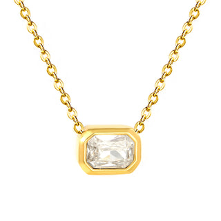 DIAMOMND BOX Necklace - CLEAR