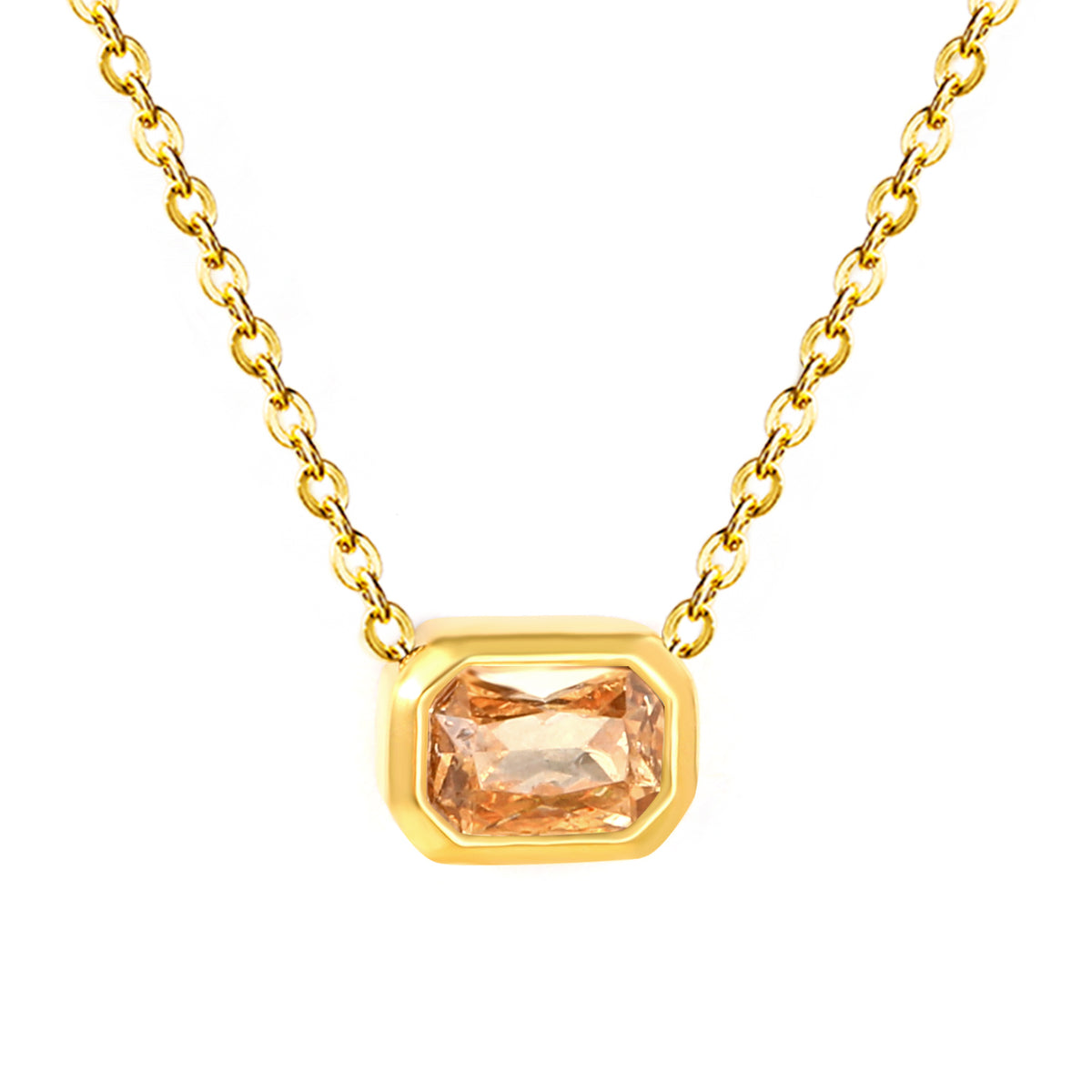 DIAMOMND BOX Necklace - HONEY