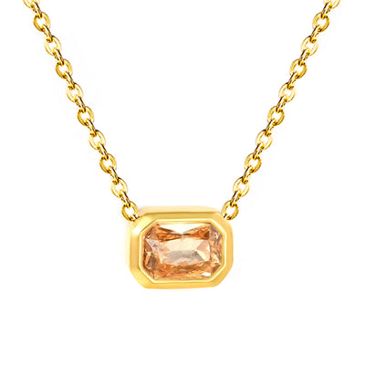 DIAMOMND BOX Necklace - HONEY