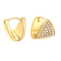 TRIANGLE Earring /Huggies Doubleside Gold