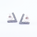 WEDDING PEARL Studs Silver