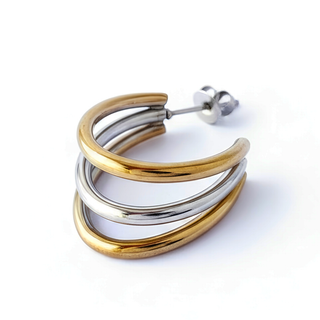 TRIPLETS L Earring / Hoops