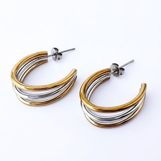 TRIPLETS L Earring / Hoops