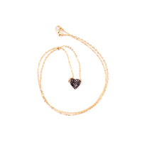 HEART SPARK Necklace - BLACK