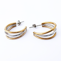TRIPLETS L Earring / Hoops