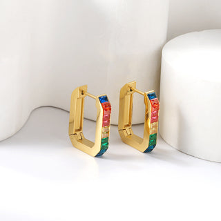 GEOMETRIC Earring / Hoops  RAINBOW