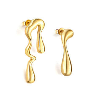 MELTING STEEL Earring /Studs