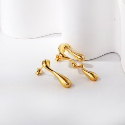 MELTING STEEL Earring /Studs