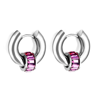 BULVARI Earring / Hoops PURPLE-Silver