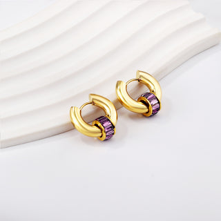 BULVARI  Earring / Hoops  PURPLE-Gold