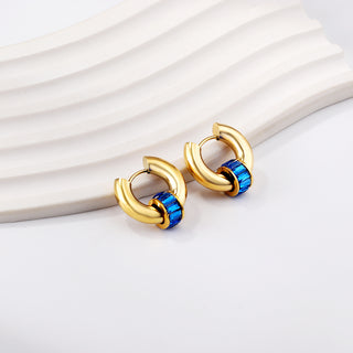 BULVARI  Earring /Hoops BLUE-Gold
