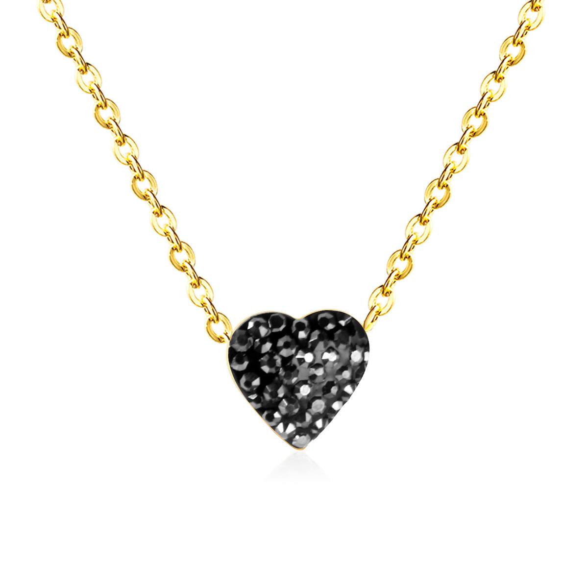 HEART SPARK Necklace - BLACK