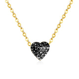 HEART SPARK Necklace - BLACK